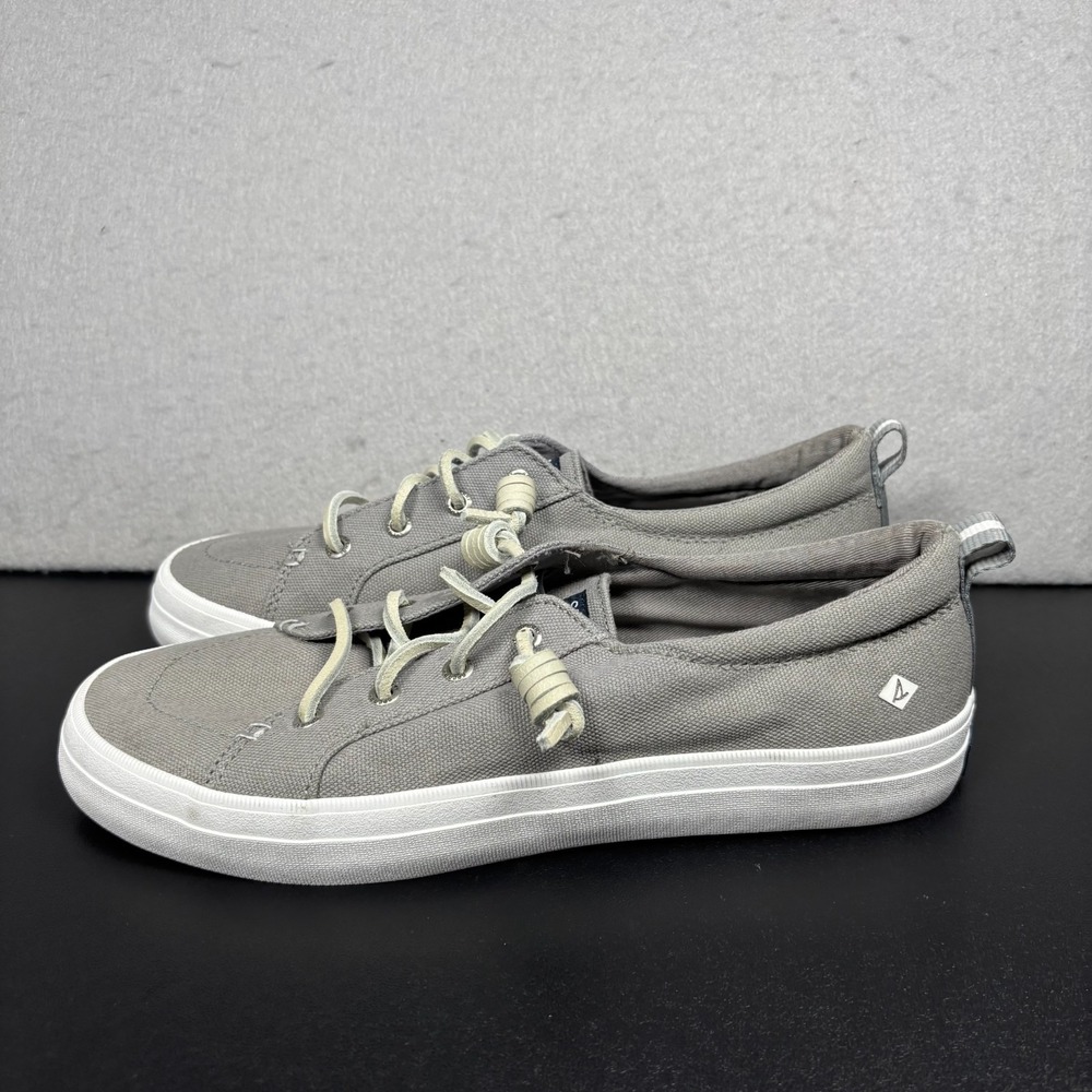 Sperry Top-Sider Crest Vibe Women's 8.5 M Grey Canvas Casual Sneakers Shoes